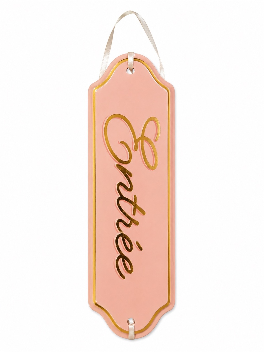Pink & Gold “Cutie” Hanging Wall Sign Decorative Plaque